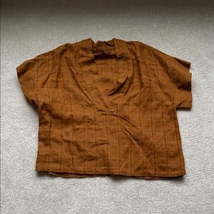 Banana Republic Caramel Plaid Shirt Size Medium